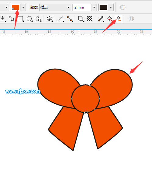 CDR設(shè)計(jì)蝴蝶心結(jié)簡(jiǎn)筆畫(huà)教程