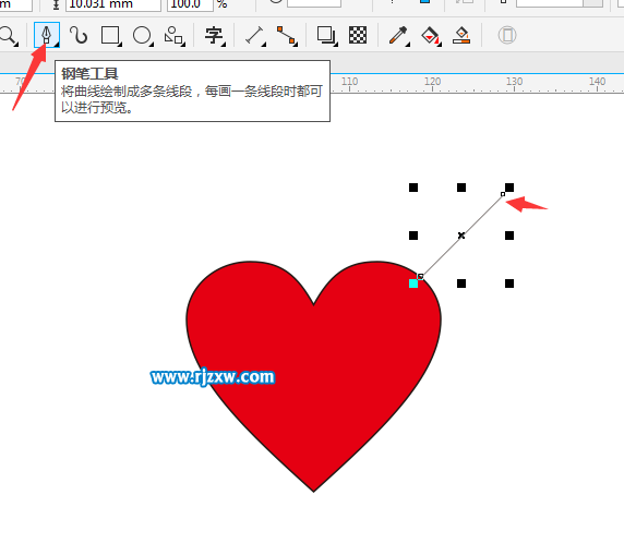 一箭穿心怎么用CDR繪制
