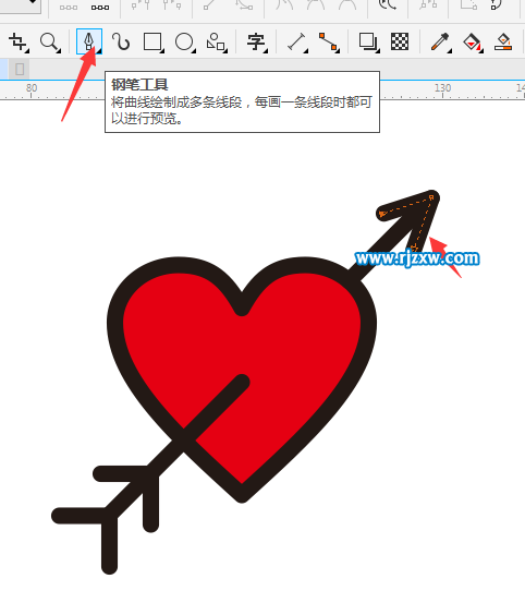 一箭穿心怎么用CDR繪制