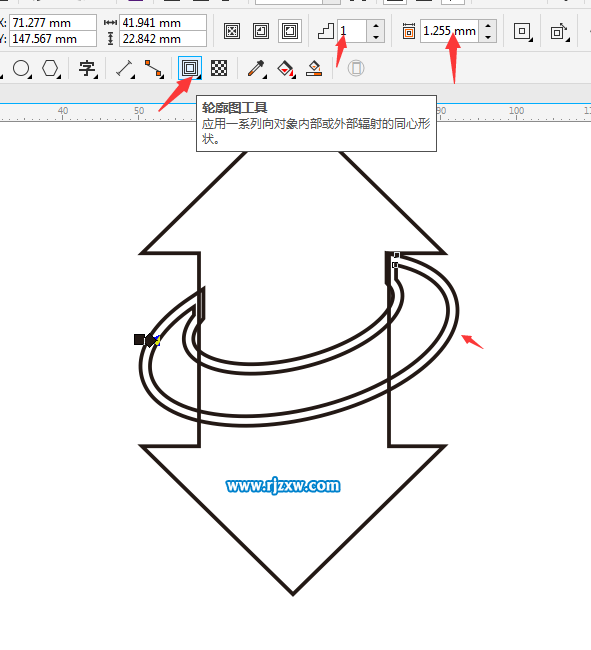 CDR繪制上下箭頭原創(chuàng)教程
