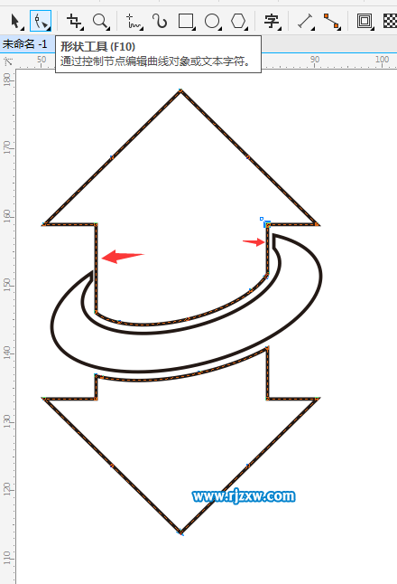 CDR繪制上下箭頭原創(chuàng)教程