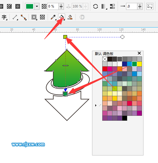CDR繪制上下箭頭原創(chuàng)教程