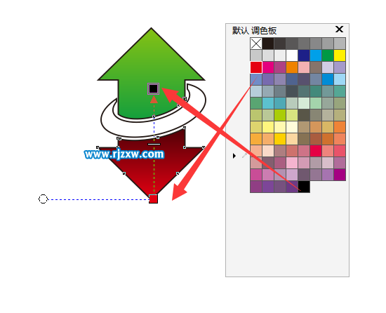 CDR繪制上下箭頭原創(chuàng)教程