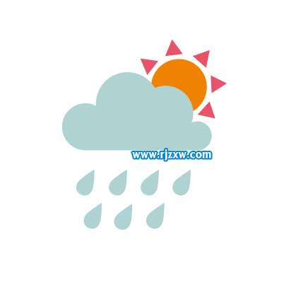 CDRX8設計晴轉小雨圖標教程