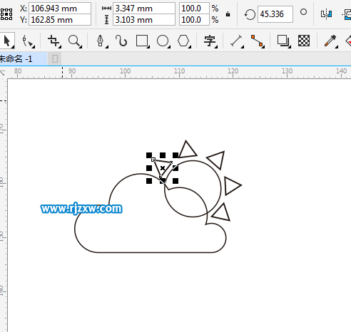 CDRX8設計晴轉小雨圖標教程