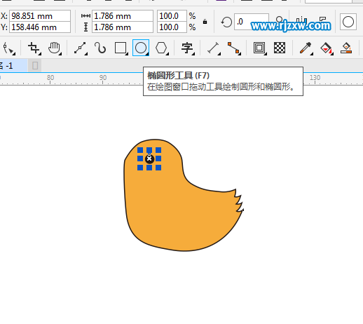 CDR設計小雞簡筆畫教程