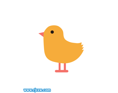 CDR設計小雞簡筆畫教程