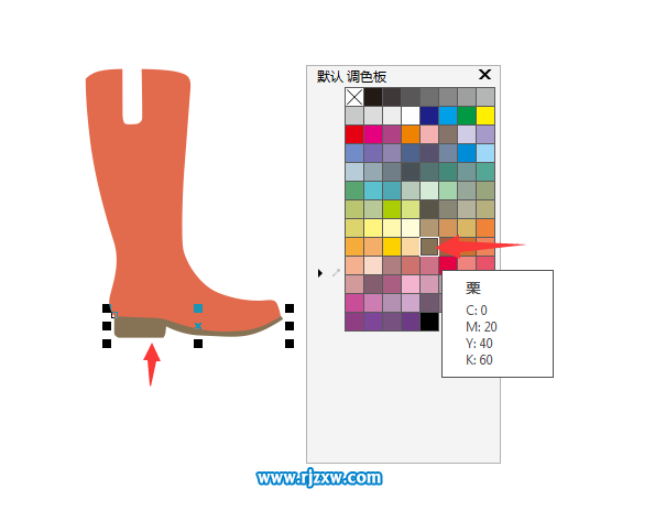 CDR繪制女士高跟鞋