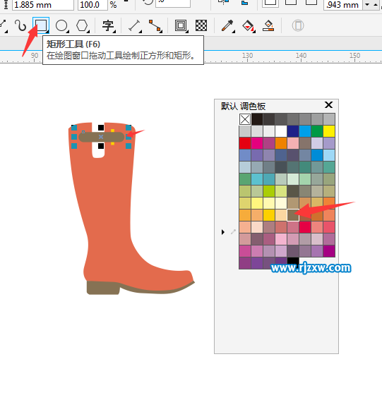 CDR繪制女士高跟鞋