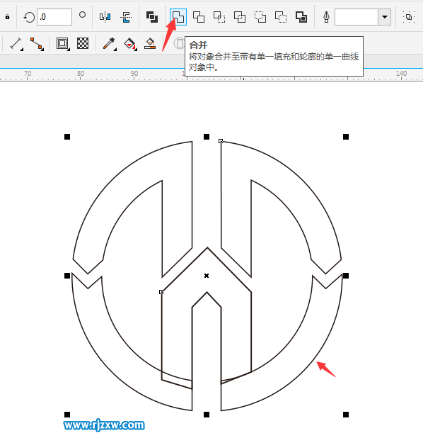 用CDR造形功能修剪圖標(biāo)