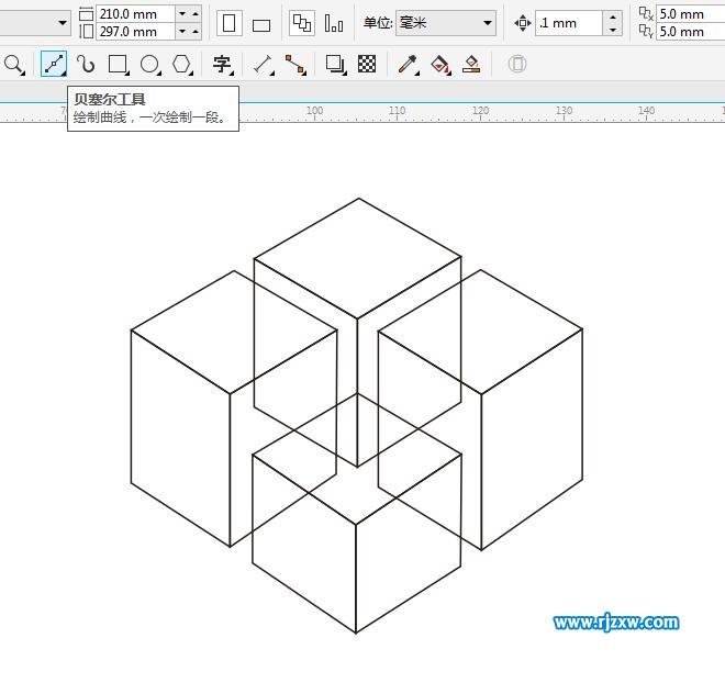 CDR繪制四個立體圖的介紹