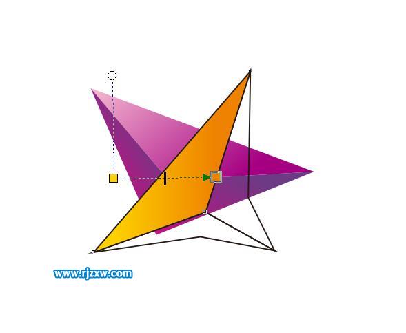 CDR怎么三角立體圖形