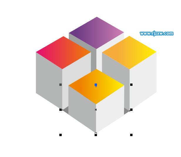 CDR繪制四個立體圖的介紹