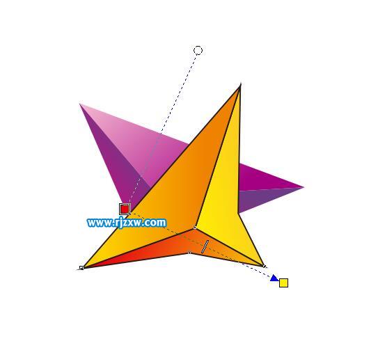 CDR怎么三角立體圖形