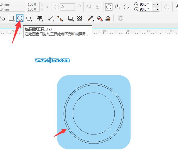 CDR繪制船窗圓形卡通效果