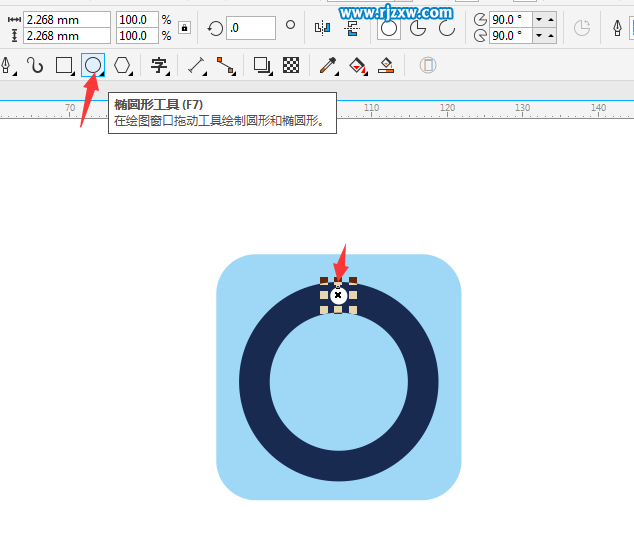 CDR繪制船窗圓形卡通效果