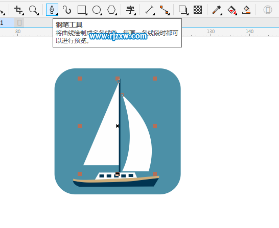 CorelDRAW X8怎么設(shè)計帆船圖案呢？