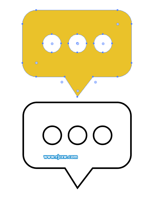 卡通簡(jiǎn)易APP信息圖標(biāo)怎么用AI設(shè)計(jì)