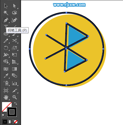 卡通藍(lán)牙圖標(biāo)AI制作教程