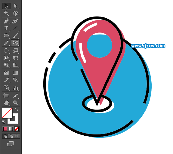 卡通地圖圖標用AI制作的方法