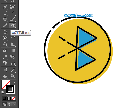 卡通藍(lán)牙圖標(biāo)AI制作教程