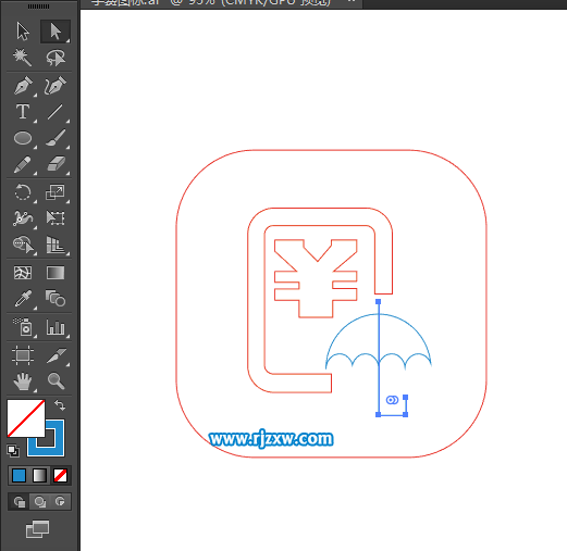 服務費圖標怎么用AI設計出來
