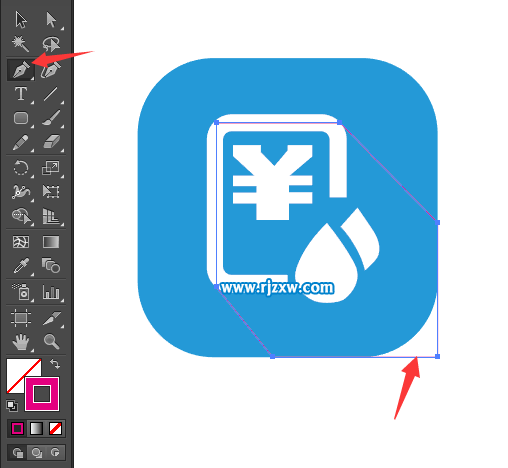 水費圖標怎么用AI設計出來