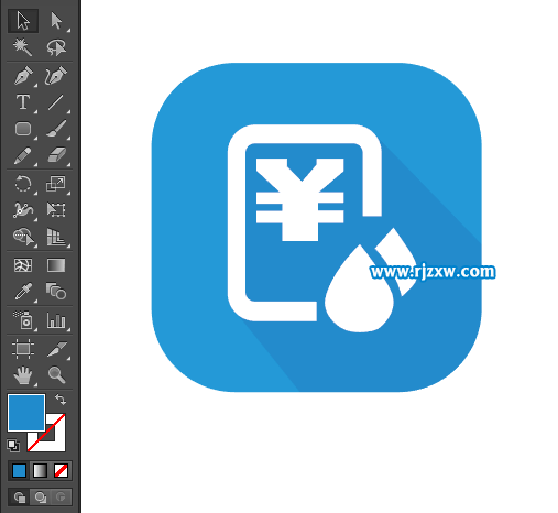 水費圖標怎么用AI設計出來