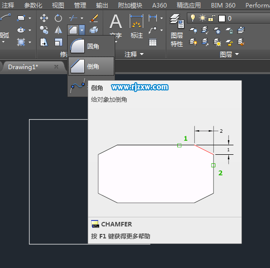 CAD怎么設置連續可以倒角