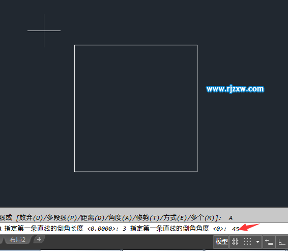 CAD怎么以角度進(jìn)行倒角處理