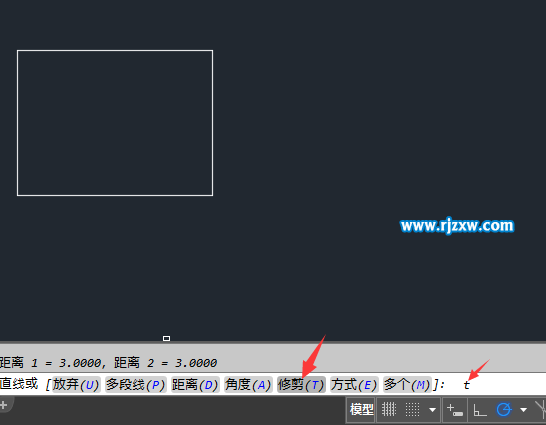 CAD怎么設置倒角修不修剪處理