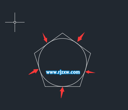 CAD怎么繪制外切圓的方法