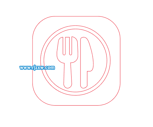 餐具圖標(biāo)怎么用AI設(shè)計(jì)