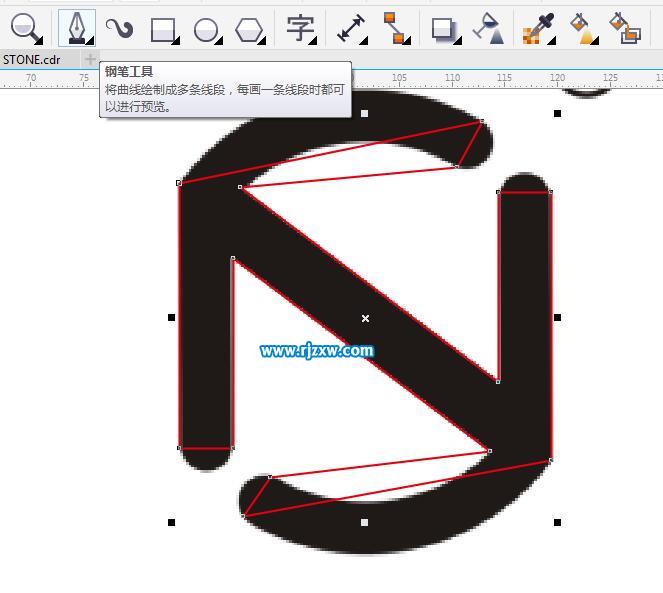 怎么用CDR把客戶的LOGO勾出來