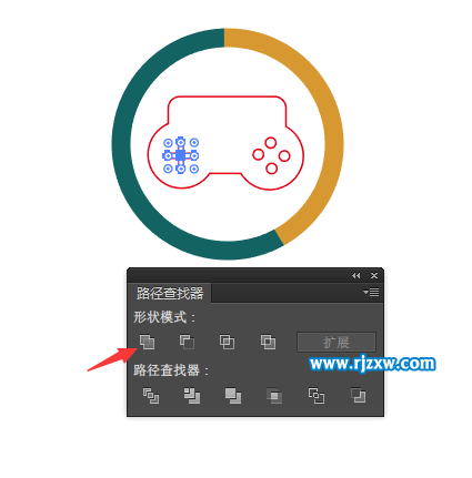 AI繪制游戲中心UI圖標教程
