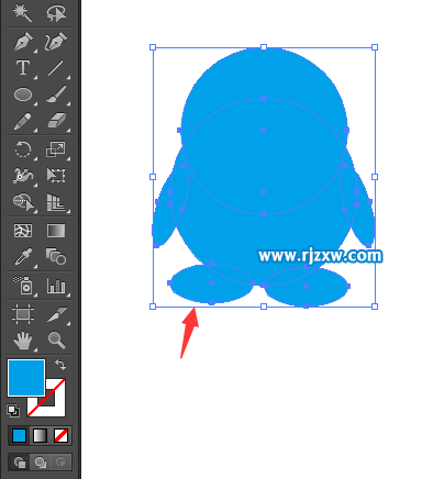 怎么用AI查找路徑來(lái)合并企鵝圖標(biāo)