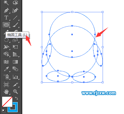 怎么用AI查找路徑來(lái)合并企鵝圖標(biāo)