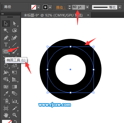 ai怎么輪廓化描邊創(chuàng)建同心圓