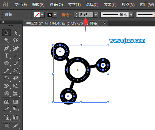 illustrator橢圓工具設計我要分銷符號教程