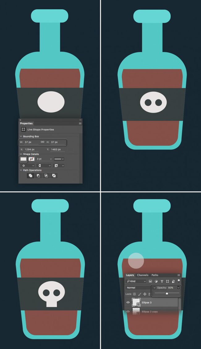 PS設計一款海盜瓶子圖標