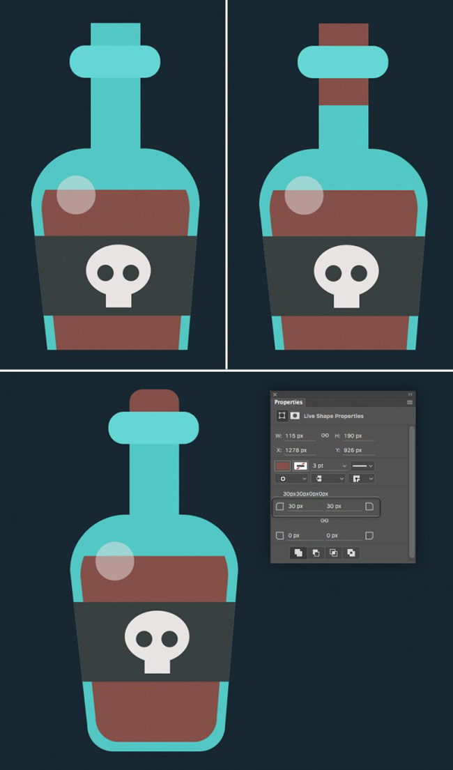PS設計一款海盜瓶子圖標