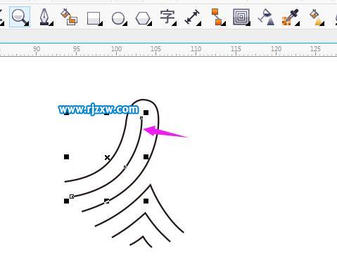 CDR怎么制作指紋掃描圖案