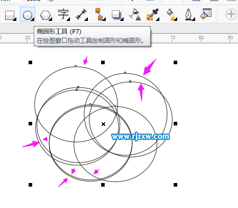 CDR怎么畫旋轉花紋