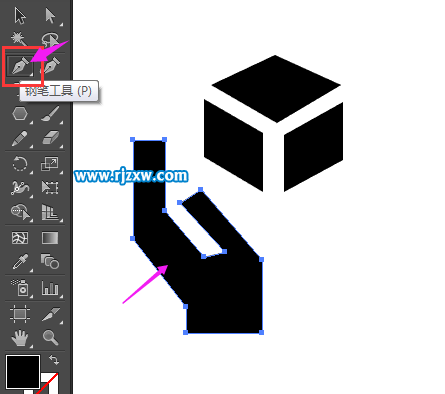 illustrator鋼筆工具制作小心輕放圖標(biāo)