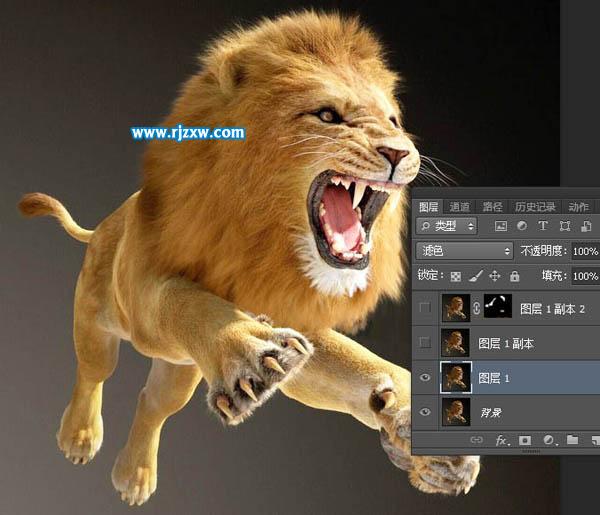 用PS把動物園的獅子摳出來