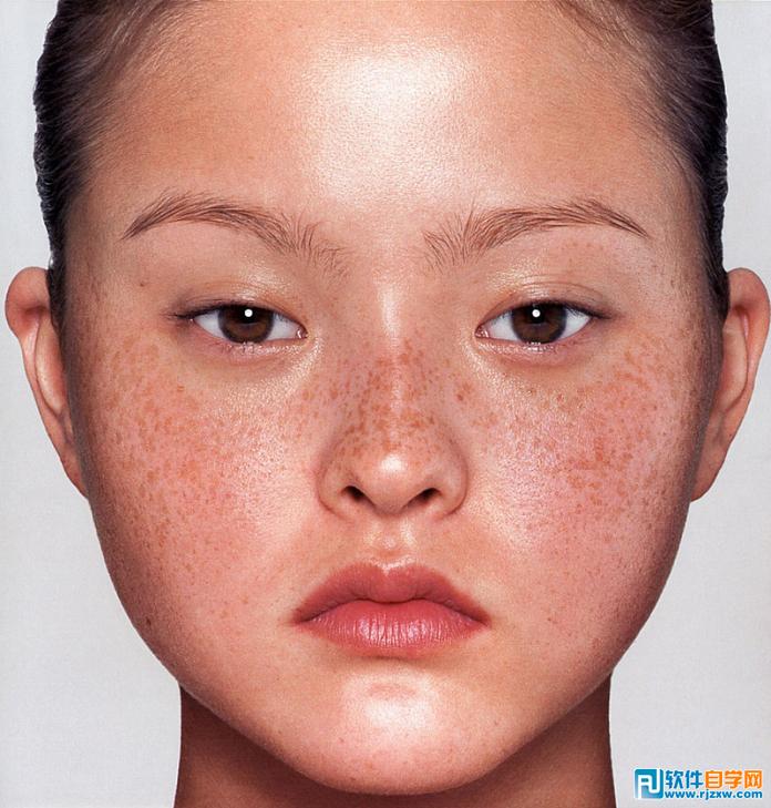 ps雀斑磨皮教程