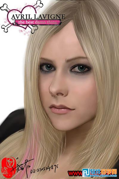 PS繪制金發美女