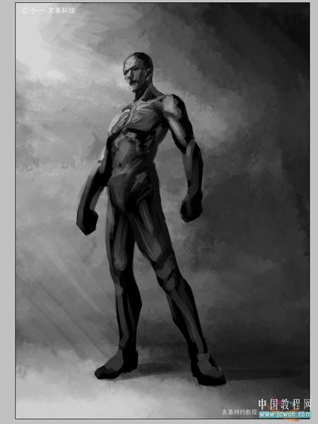 PS結(jié)合數(shù)位板繪制超酷的盔甲武士