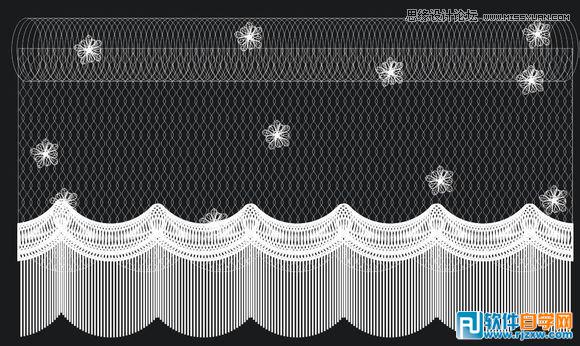 使用CorelDraw調和工具和變形工具畫窗簾