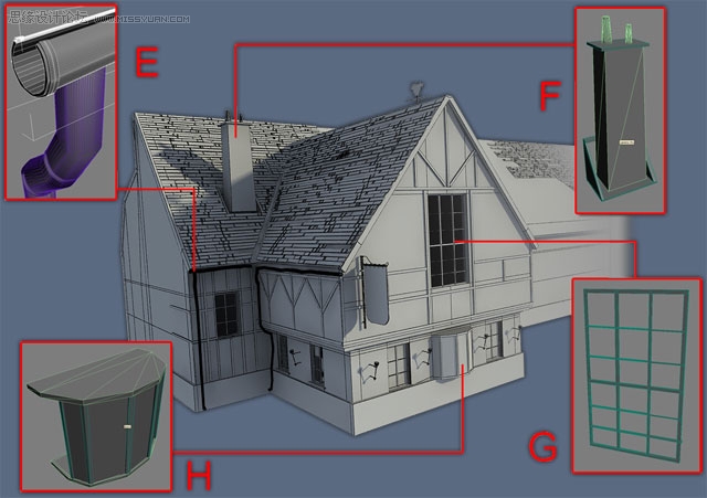 教你怎么用3DMAX制作懷舊老屋教程